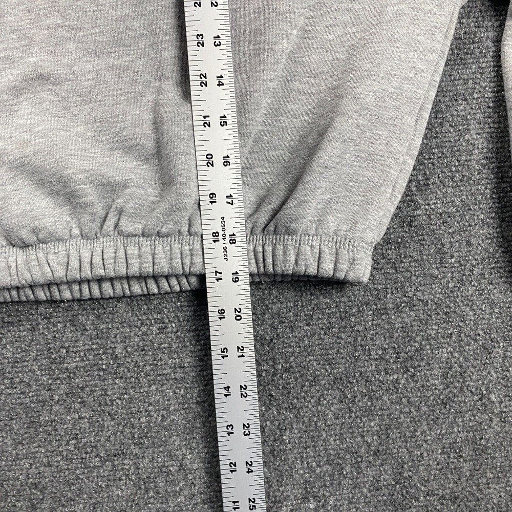 Zara Hoodie Womens Medium Gray Crop Pullover Casual Adults - Picture 7 of 10